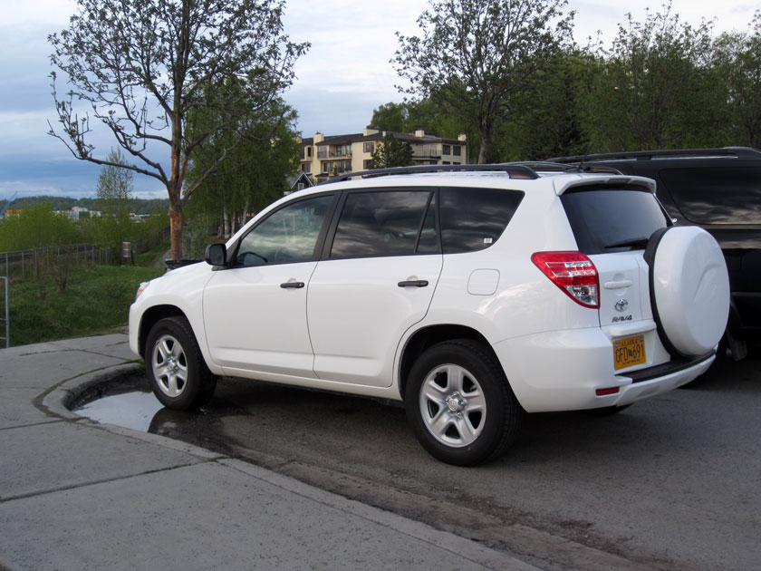 white Toyota RAV 4