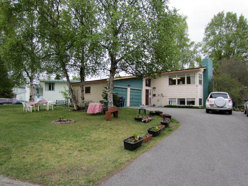 front of the house