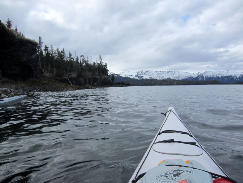 kayak in the ocean