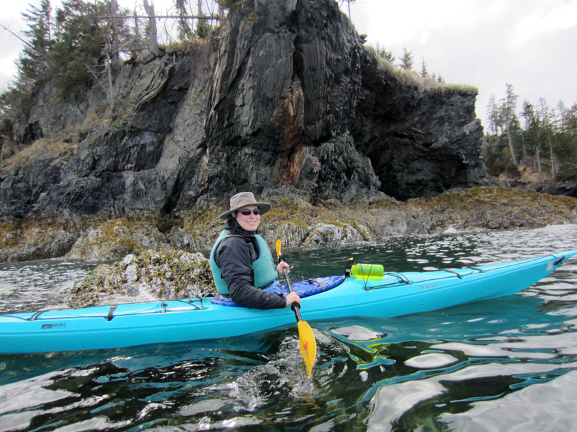 Wes in a kayak