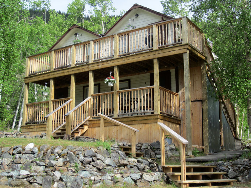 wooden two story building
