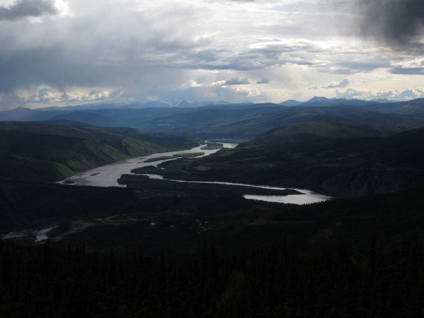 river across a valley