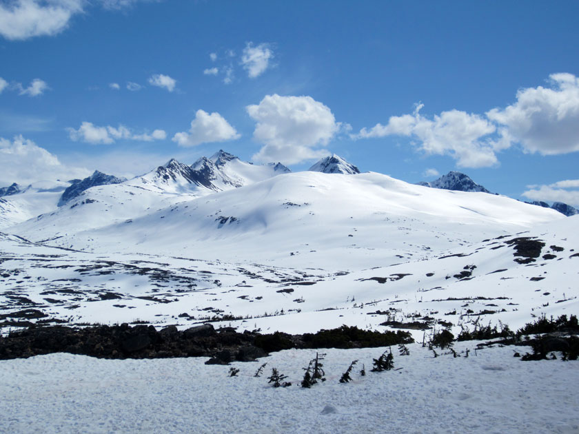 snow-covered mountains